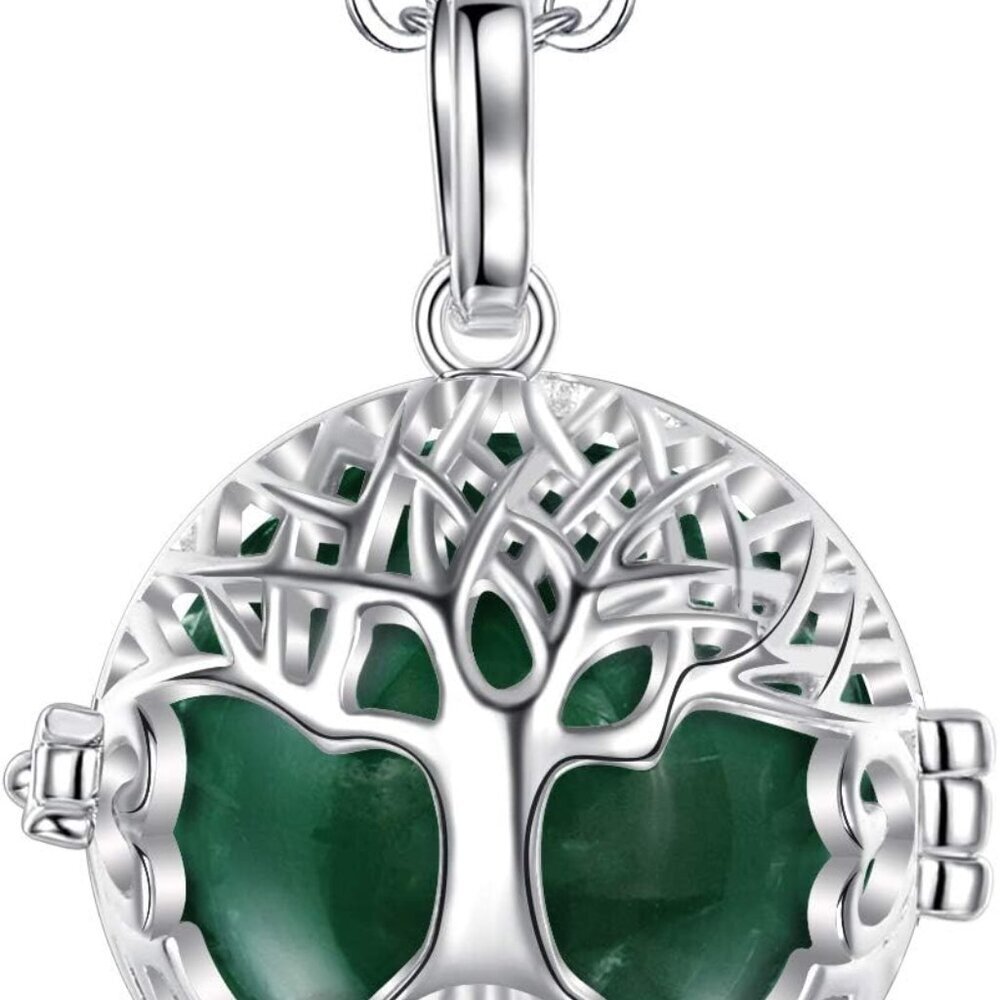 Angel Chime Caller Tree of Life Harmony Ball - 30 Inch Leather Cord and 45 Inch